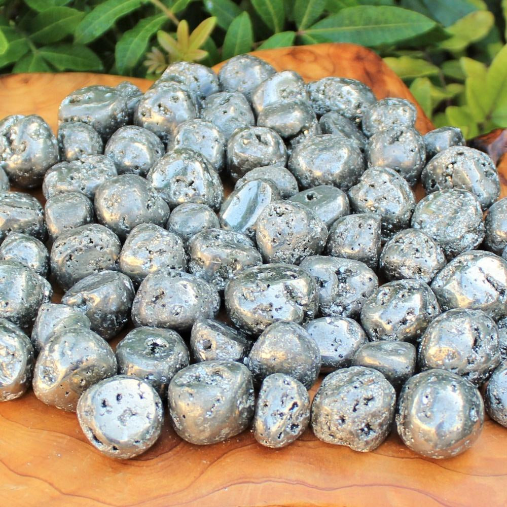 Pierre roulée en pyrite de 2 à 3 cm|CristalHola Grossiste