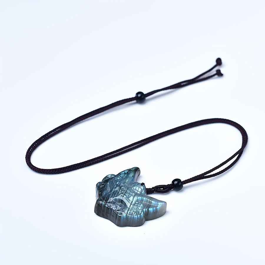 0.9-1.18in Labradorite Fox Pendant|Wholesale CrystalHola