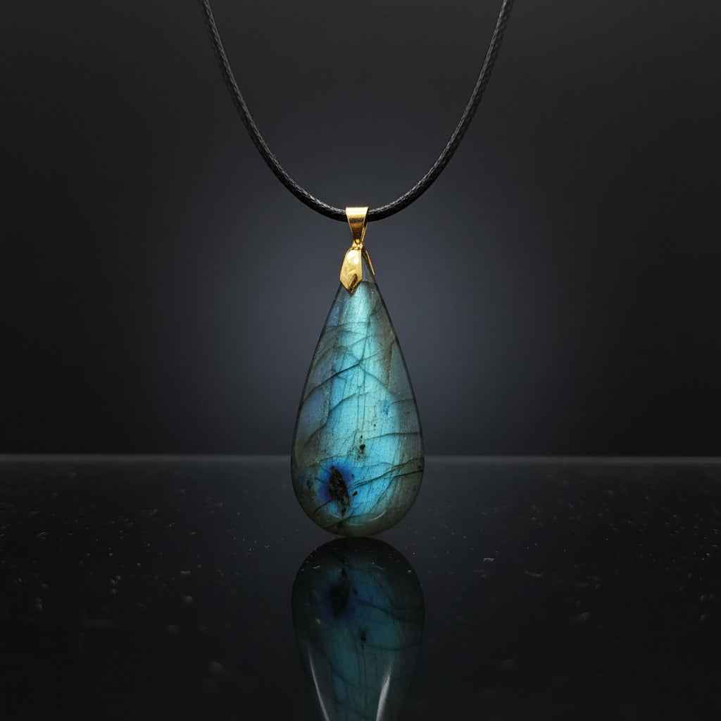 0.9-1.18in Labradorite Water Drop Pendant|Wholesale CrystalHola