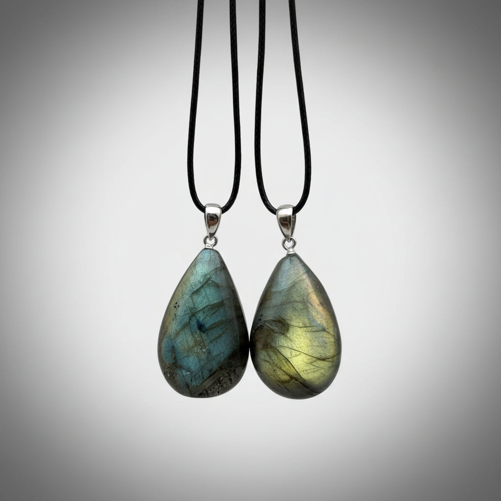 0.9-1.18in Labradorite Water Drop Pendant|Wholesale CrystalHola