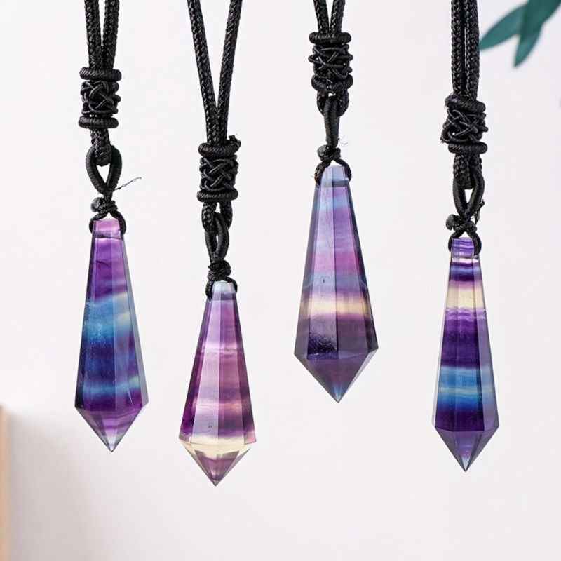 0.9-1.57in Fluorite Spiritual Pendulums Pendant |Wholesale CrystalHola