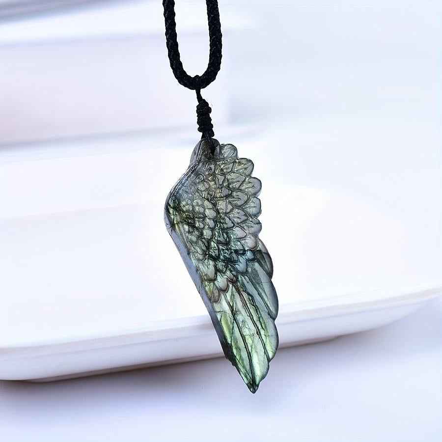 0.9-1.57in Labradorite Wing Pendant |Wholesale CrystalHola