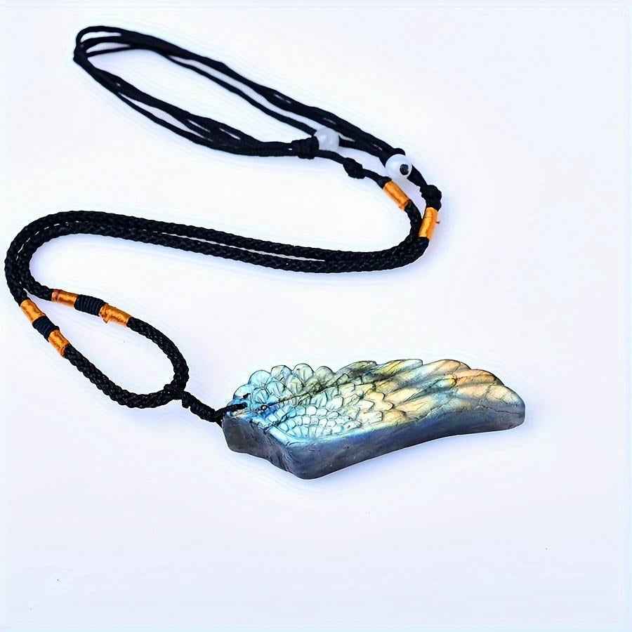 0.9-1.57in Labradorite Wing Pendant |Wholesale CrystalHola