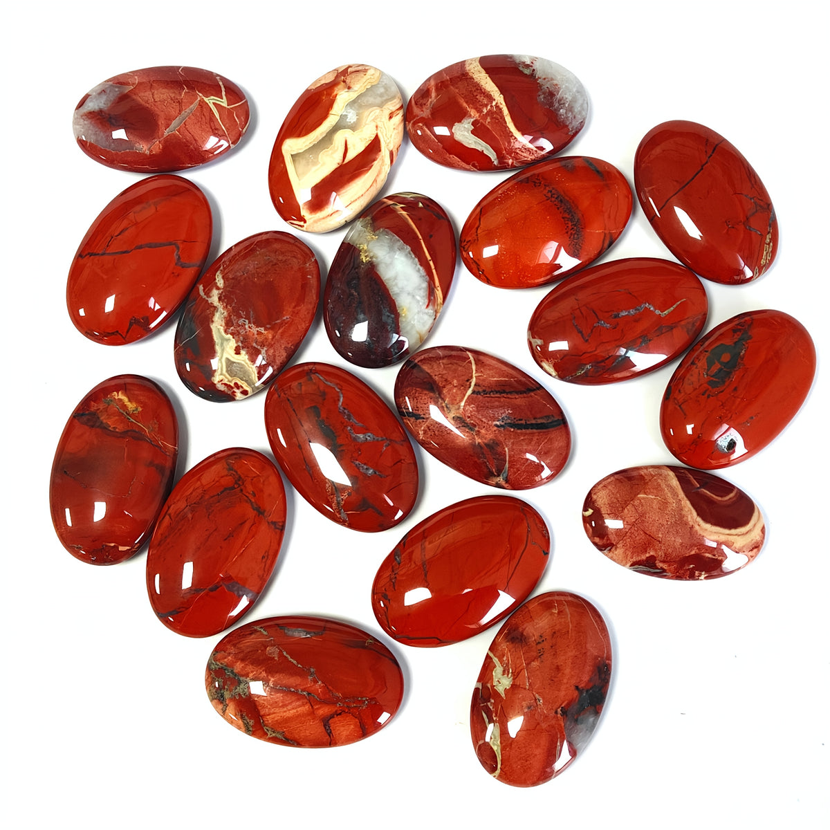 Red Jasper Palm Stone for Decor