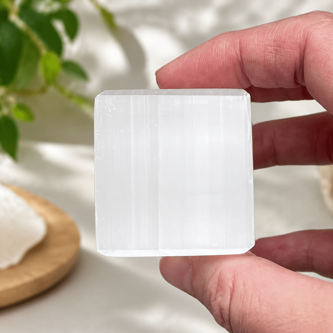 Selenite Cube for Decor
