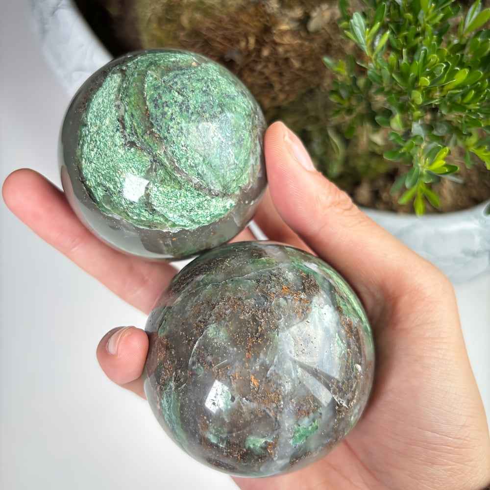 1.57-3.14in African Emerald Sphere |CrystalHola