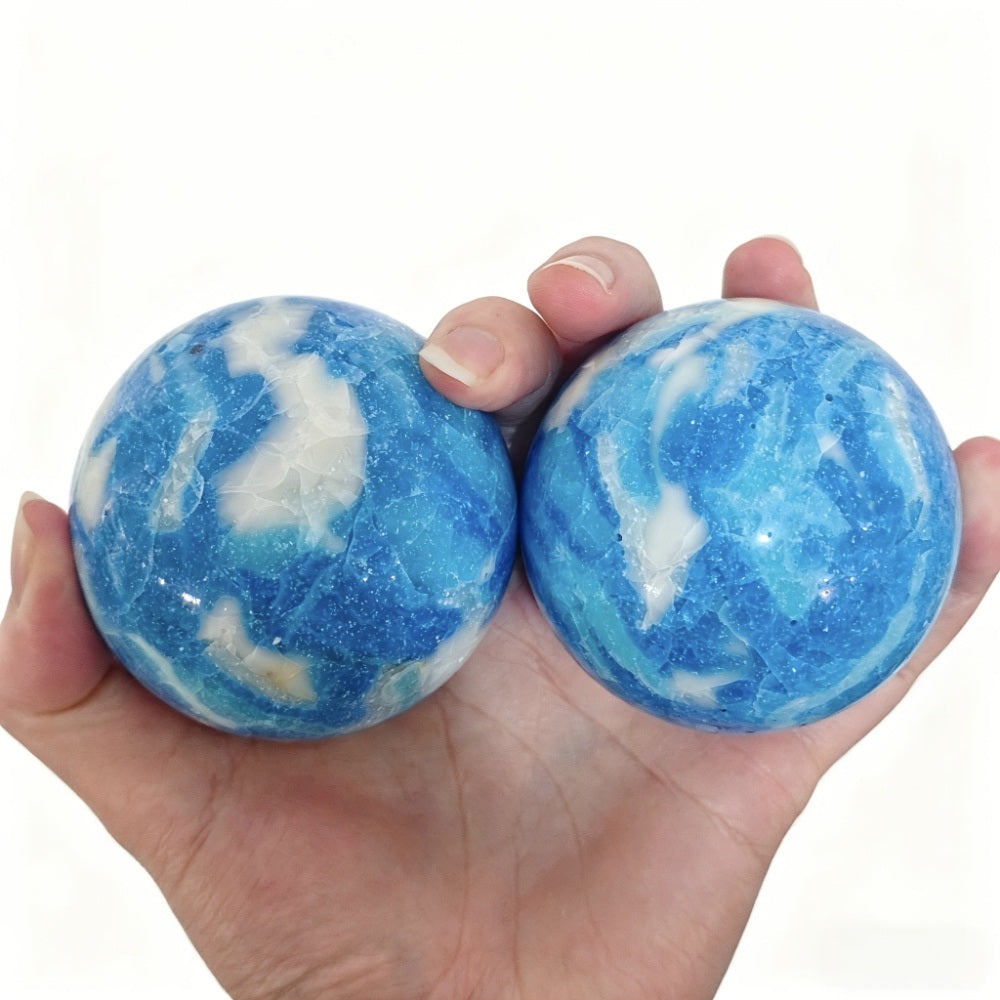 1.57-3.14in Artificial Blue Larimar Sphere|CrystalHola