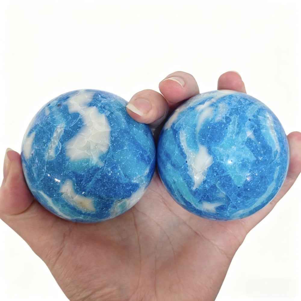1.57-3.14in Artificial Blue Larimar Sphere|CrystalHola