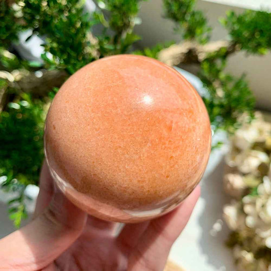 1.57-3.14in Striped Sunstone Sphere |CrystalHola