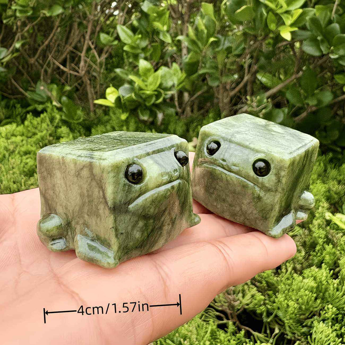 1.57in Xiuyan Jasper Frog Carving |CrystalHola