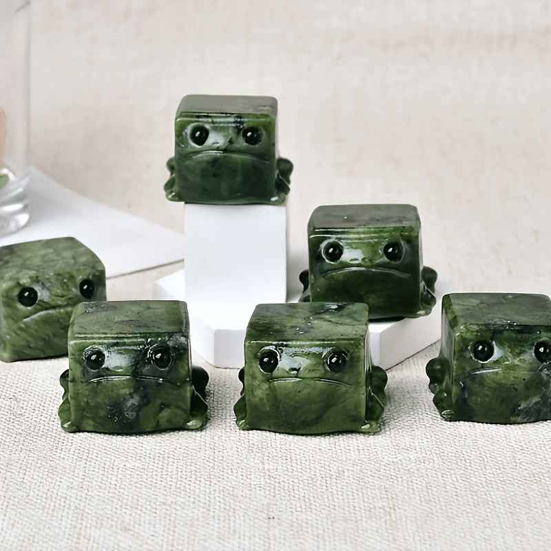 1.57in Xiuyan Jasper Frog Carving |CrystalHola