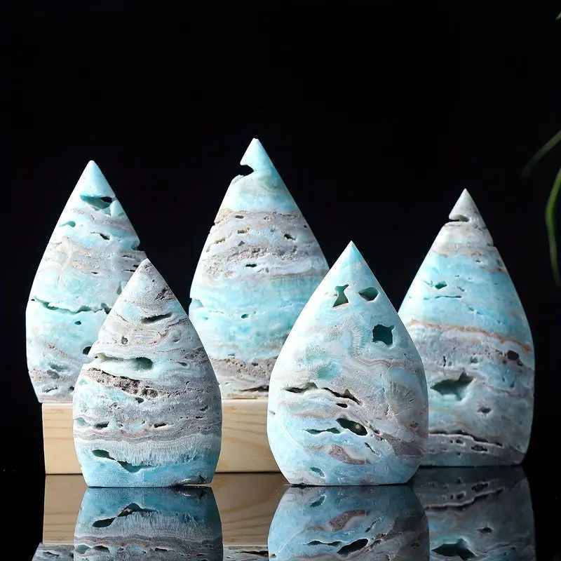 10-200g Hemimorphite Water Drop Freeform |CrystalHola Wholesale