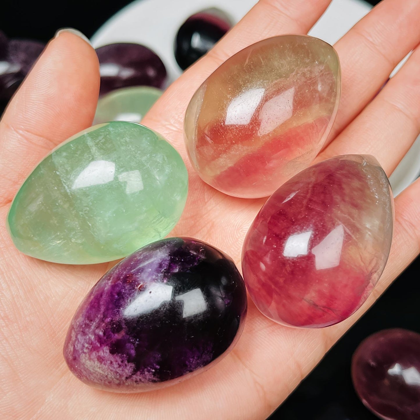100-150g Fluorite Egg for Gifts CrystalHola