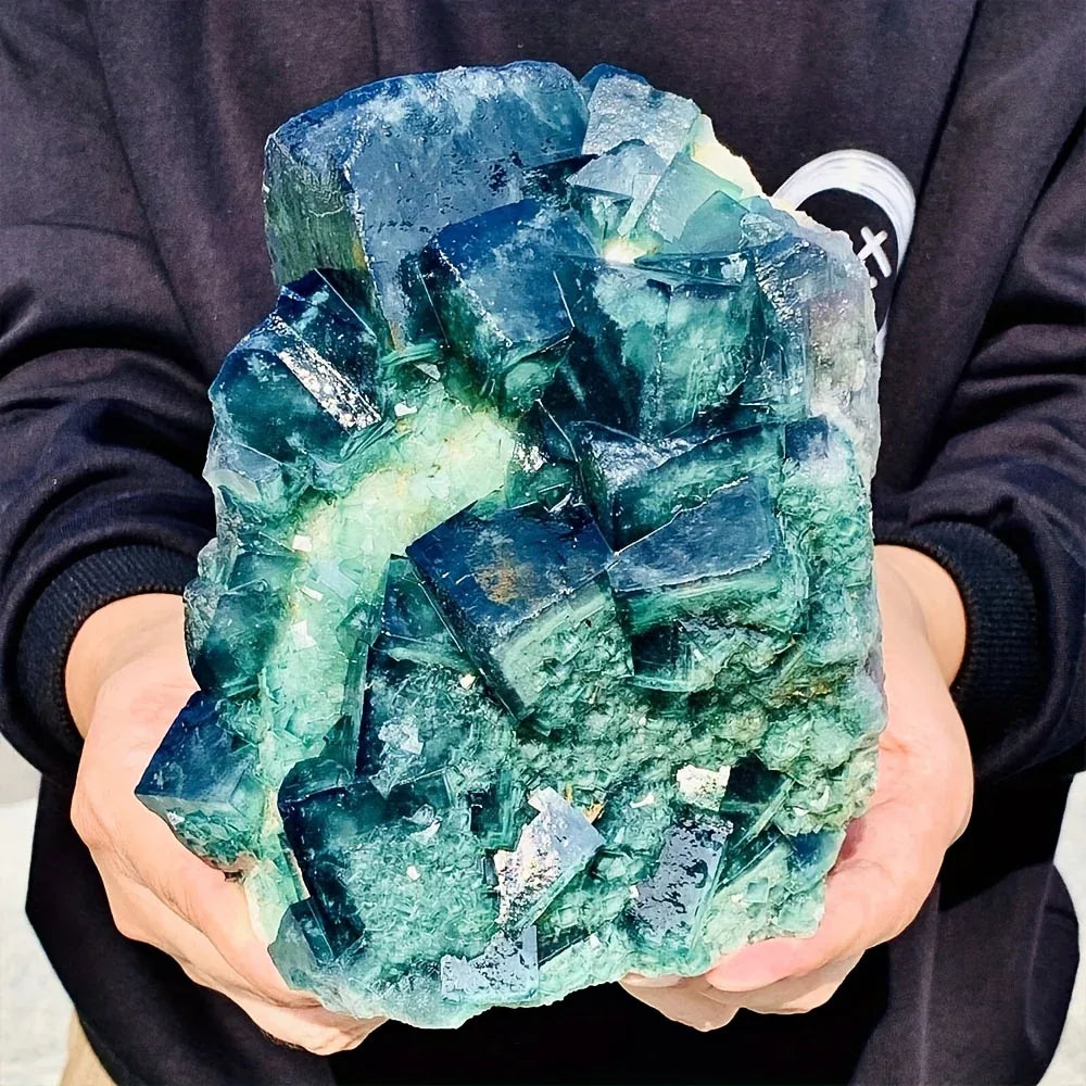 100-500g Green Flourite Mineral|CrystalHola