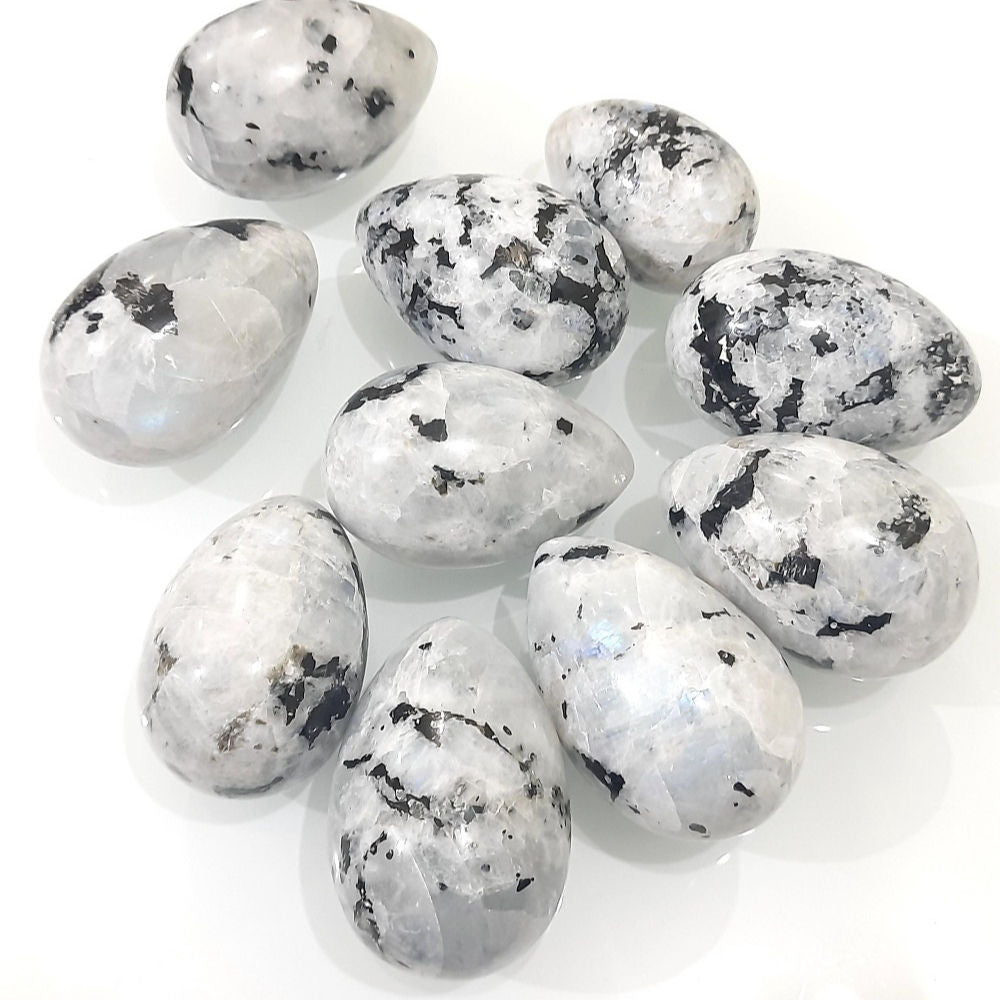 Œuf de pierre de lune arc-en-ciel 100-400 g | CrystalHola