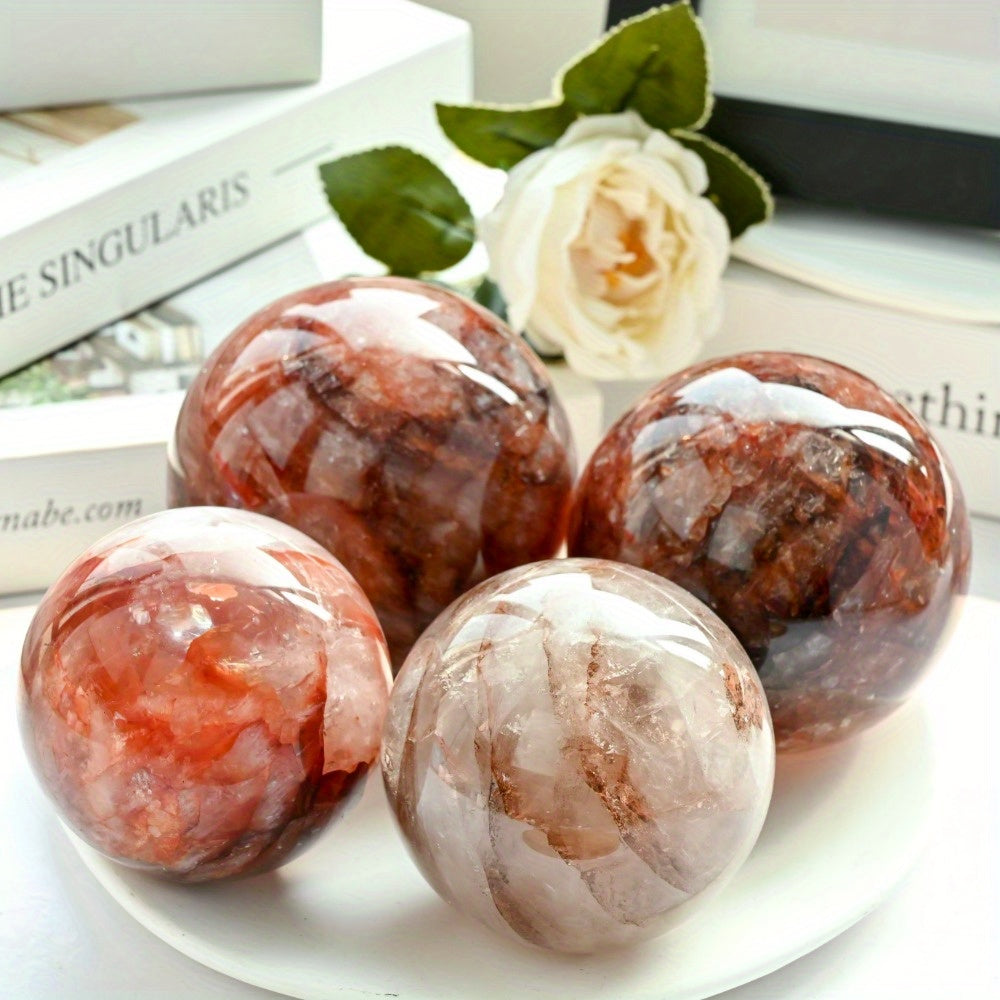 Natural Red Fire Quartz Sphere for Gifts