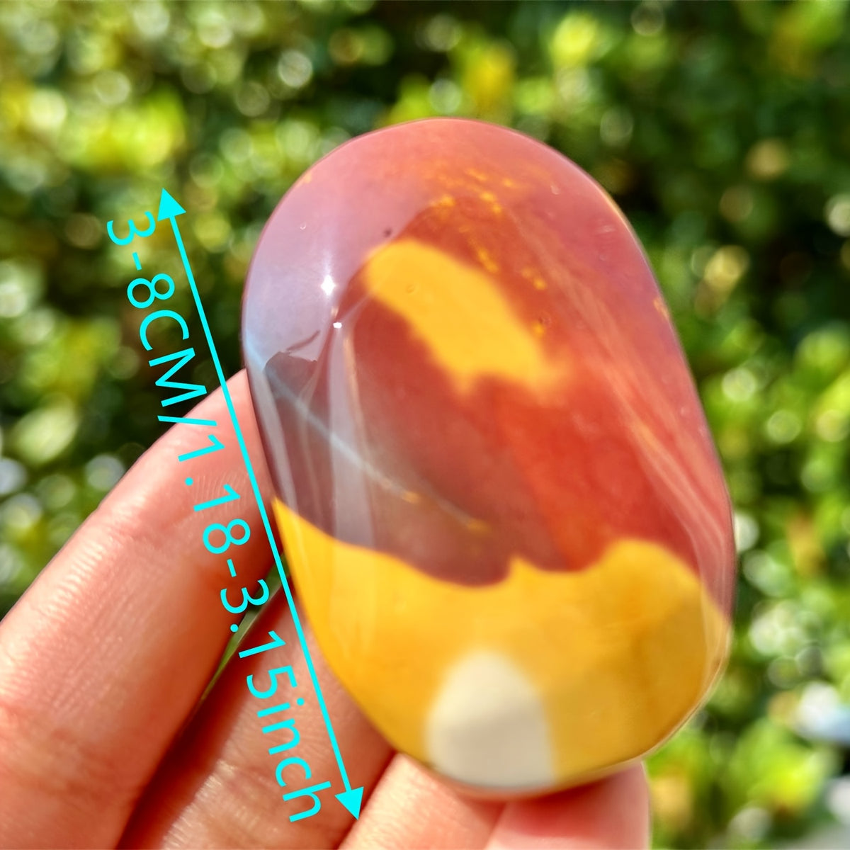 CRYSTALHOLA Natural Mookaite Palm Stone for Decor