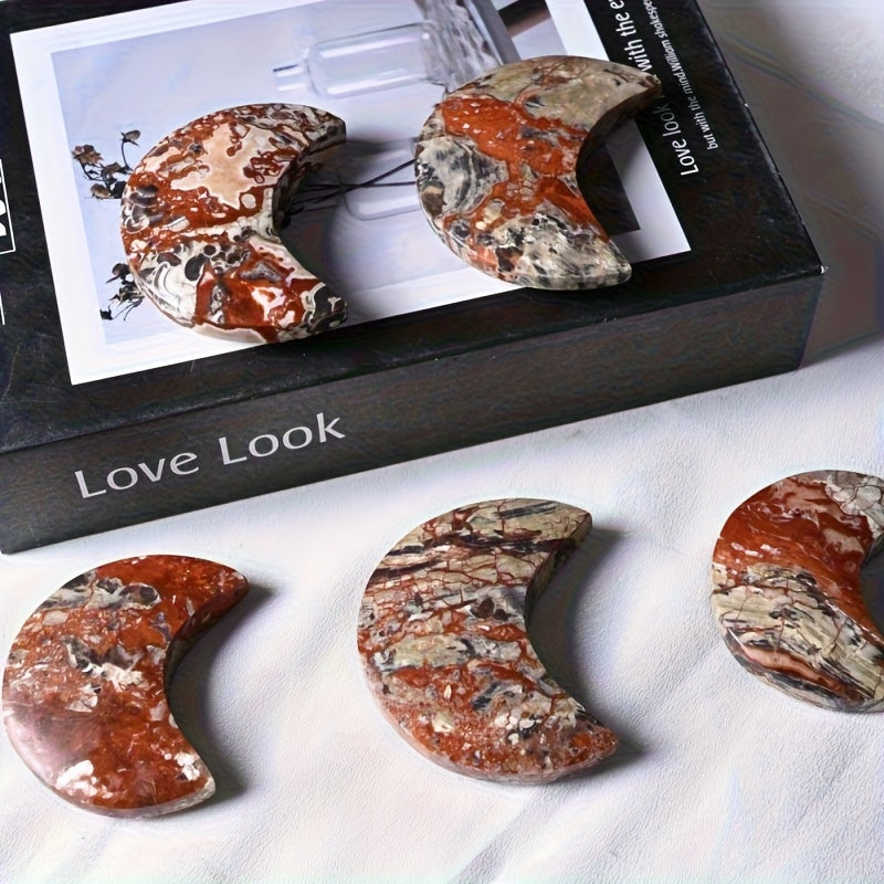 Money Agate Moon Carving