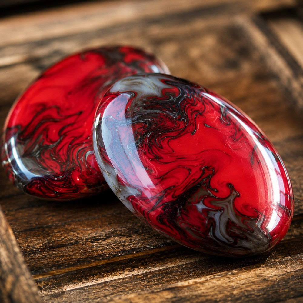 Red Flame Agate Palm Stone for Home Decor