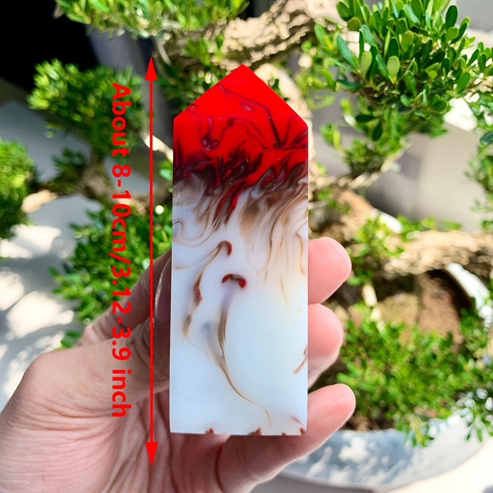 Flame Agate Square Pillar quote-only