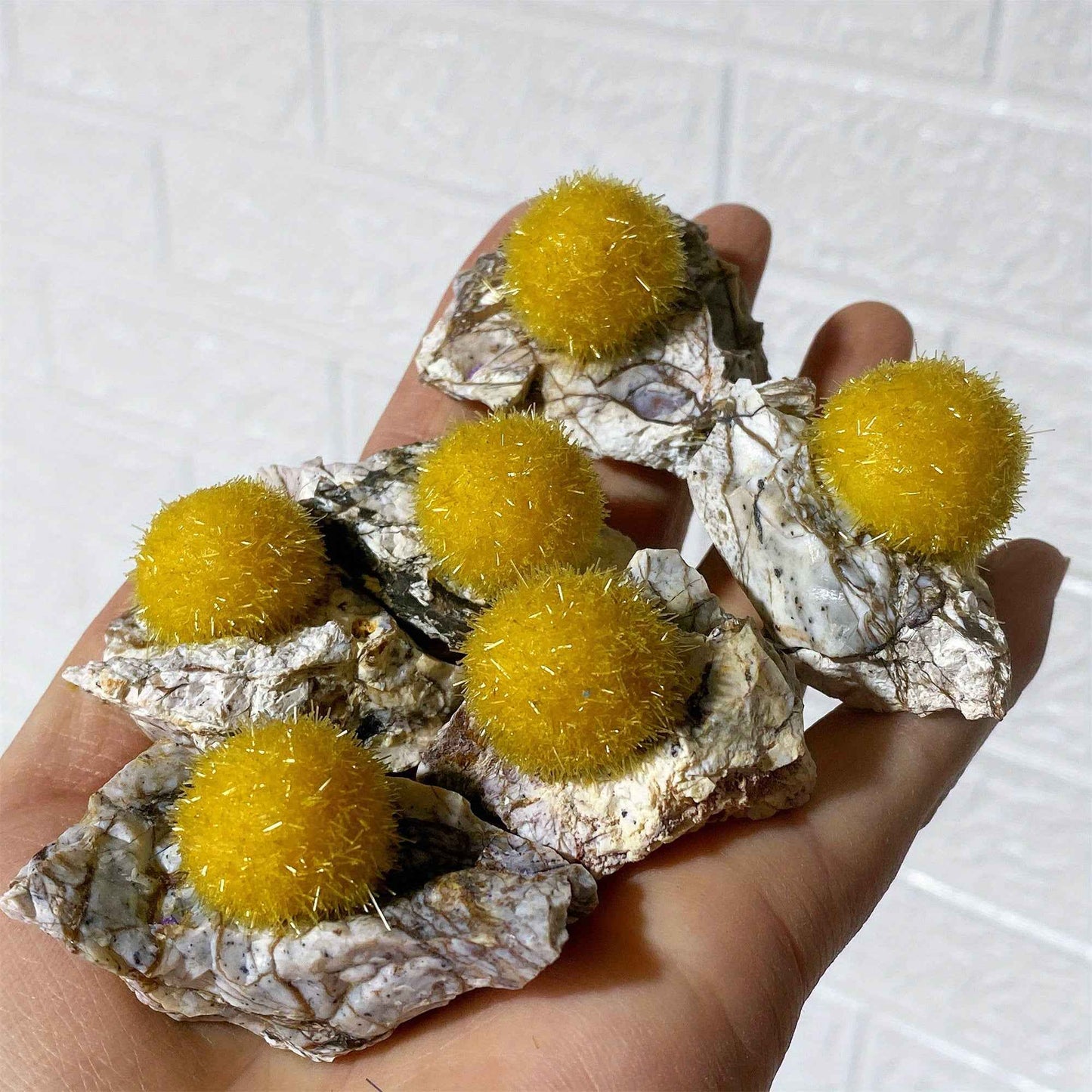 50-100g Rare Artificial Zeolite Yellow Mineral Specimen | CrystalHola Wholesale