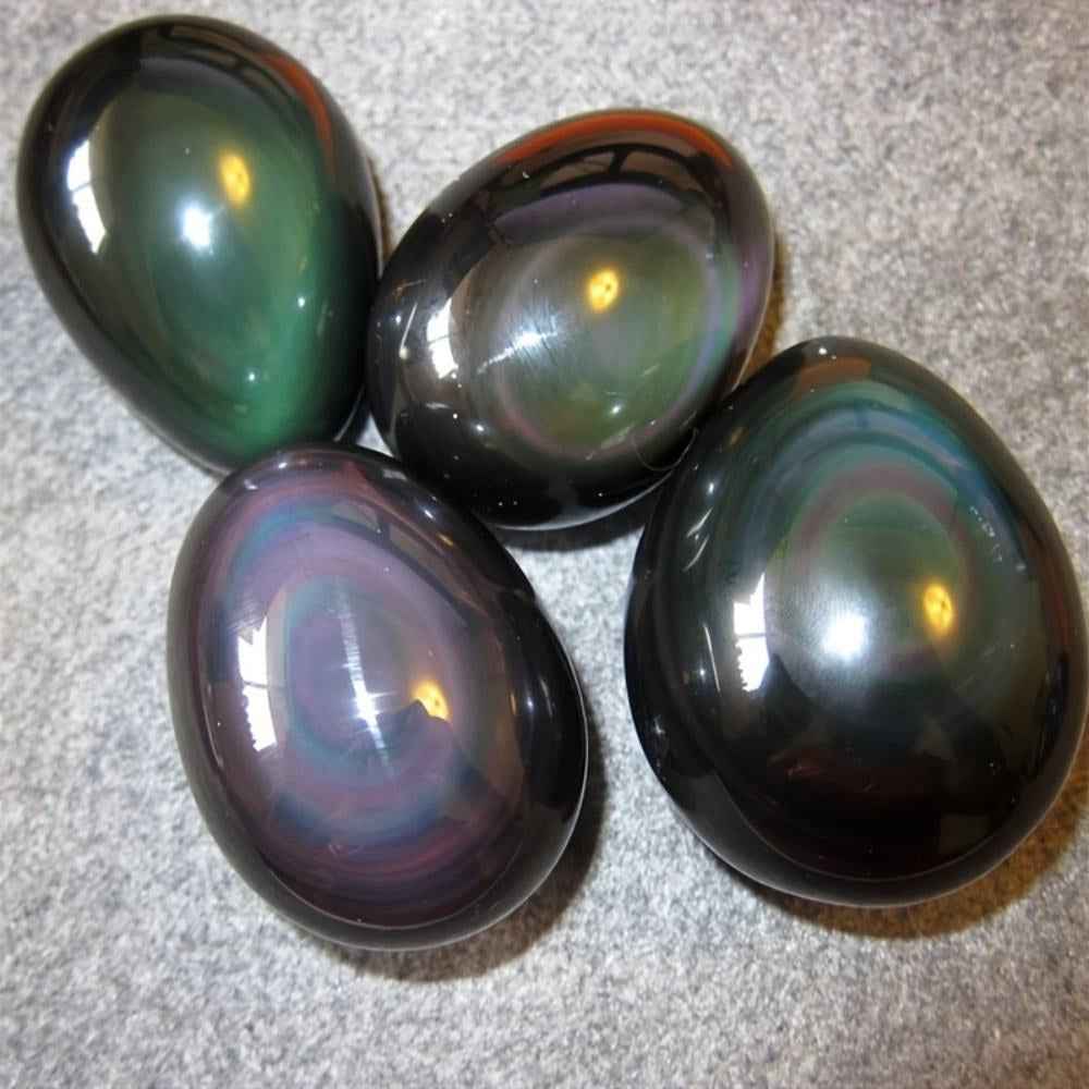 50-200g Rainbow Obsidian Egg|CrystalHola