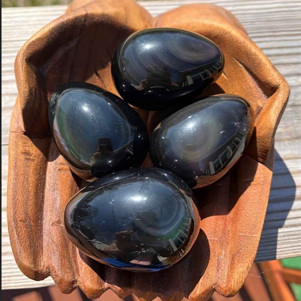 50-200g Rainbow Obsidian Egg|CrystalHola