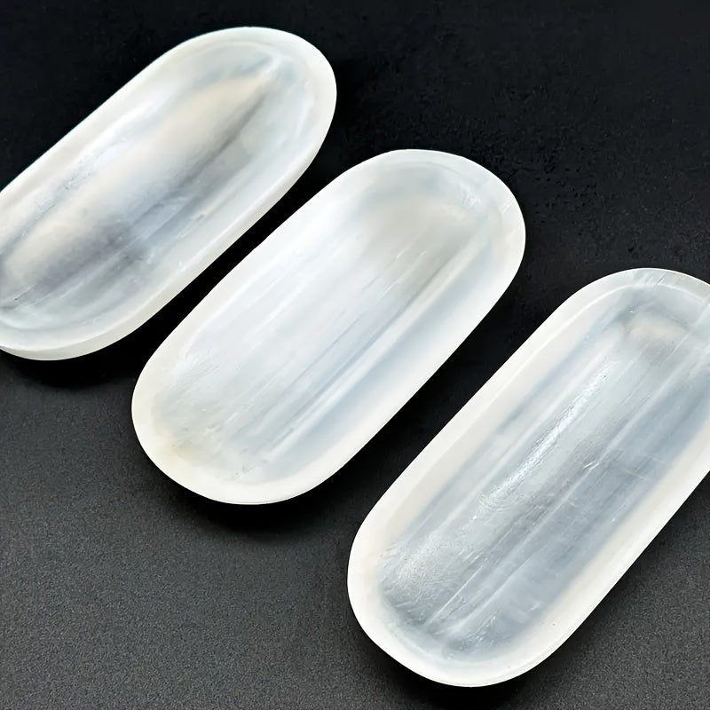 Natural Selenite Crystal Charging Bowl for Altar and Decor