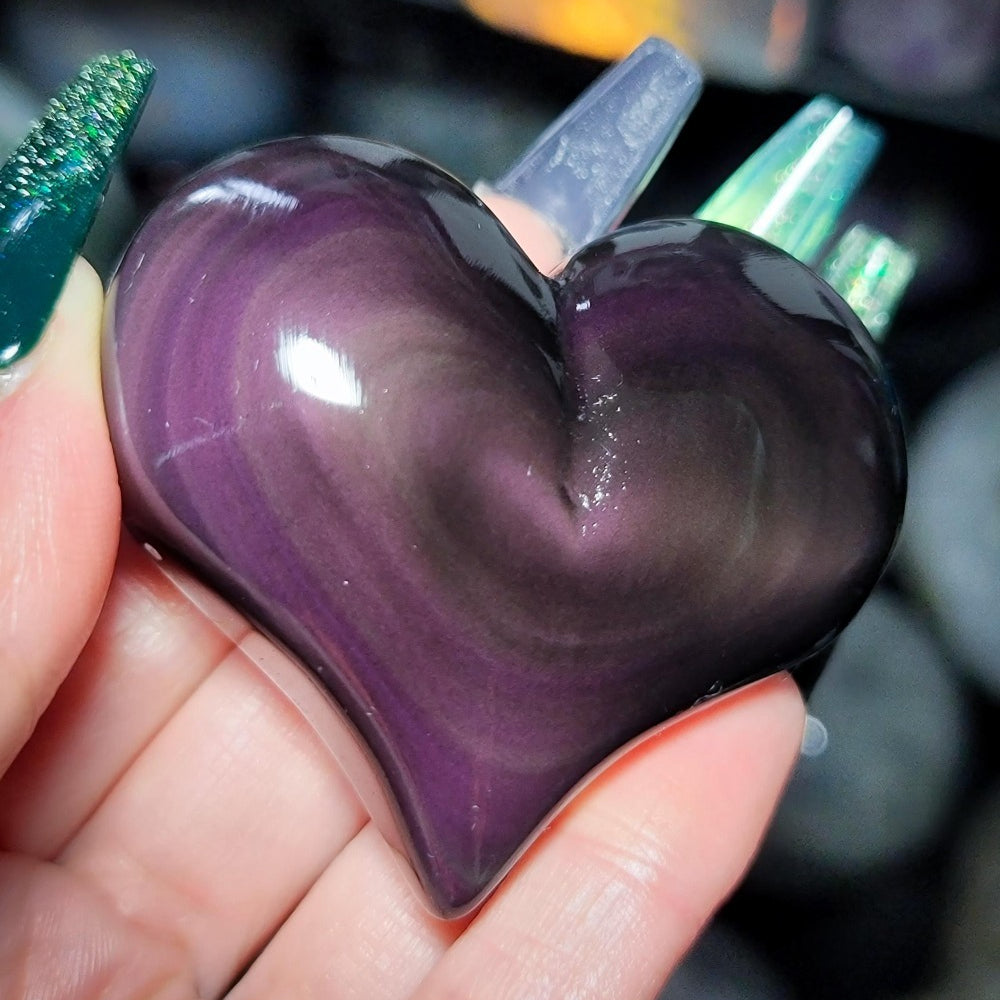 Rainbow ObsidIan Heart for Gifts