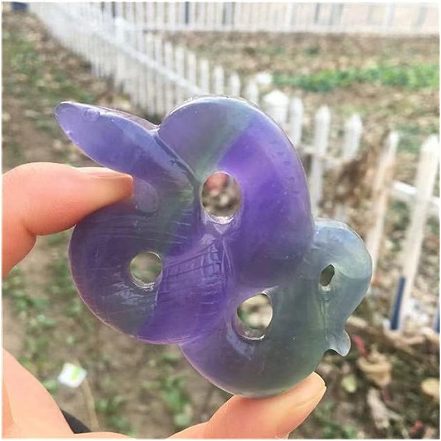 Natural Fluorite Snake Hand Carving for Gifts