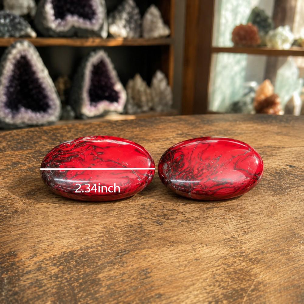 Red Flame Agate Palm Stone for Home Decor