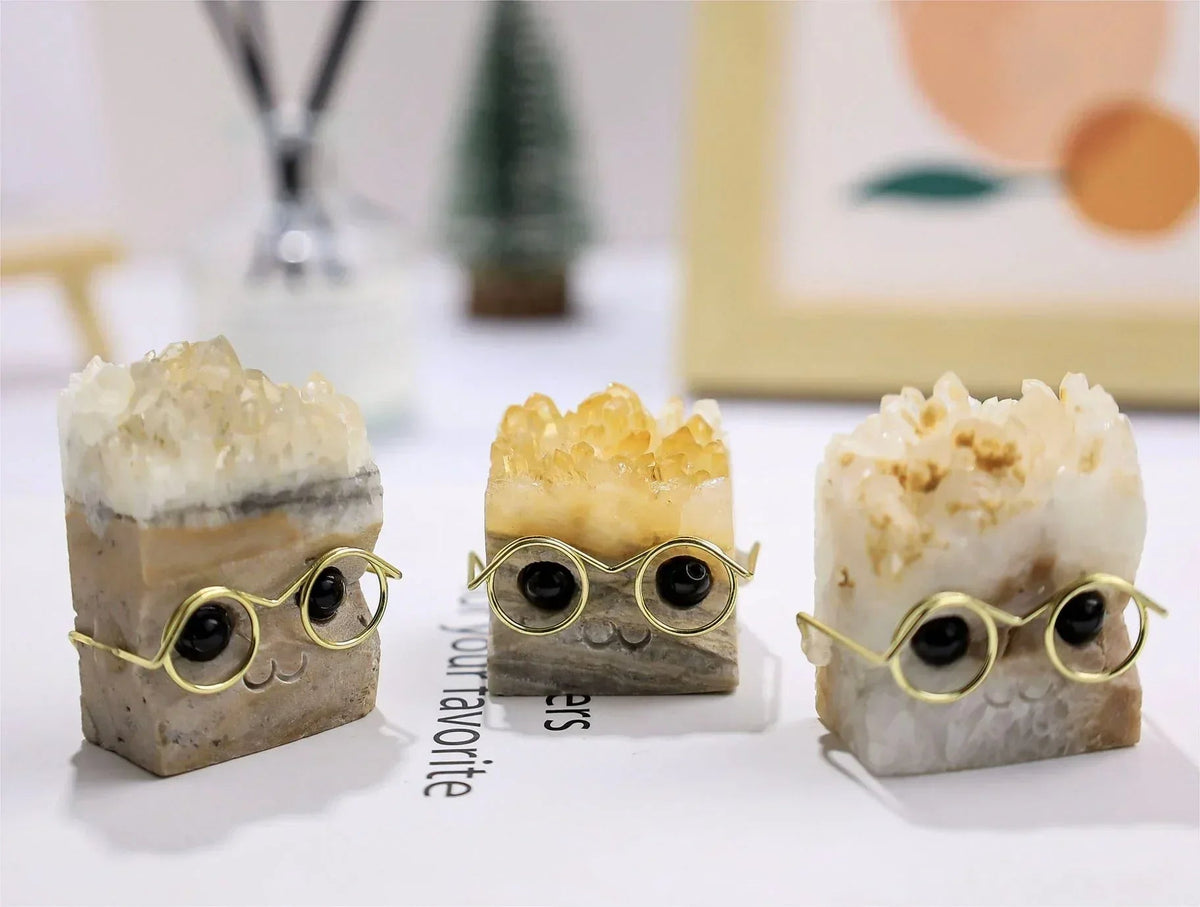 A hedgehog wearing glasses cluster