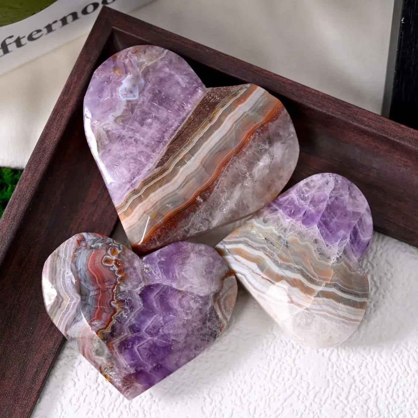 Amethyst Agate Heart