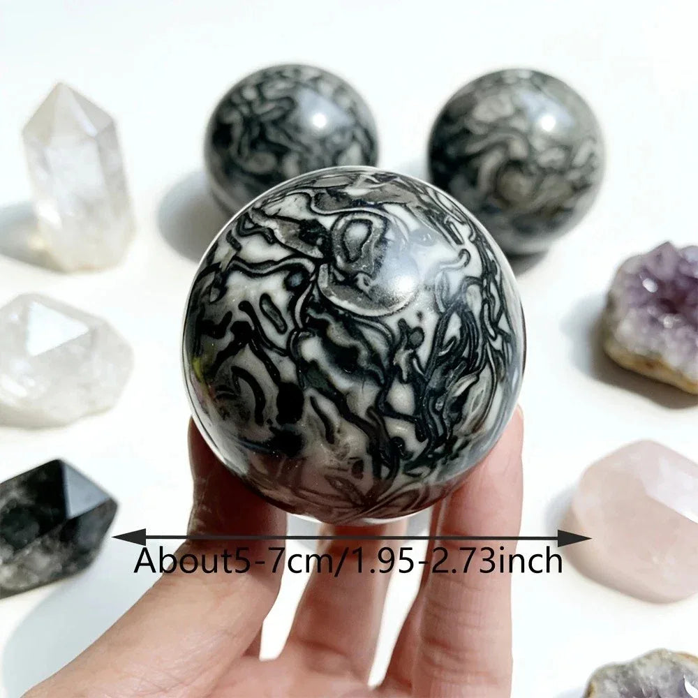 Wholesale Black Crazy Lace Agate Sphere |CrystalHola