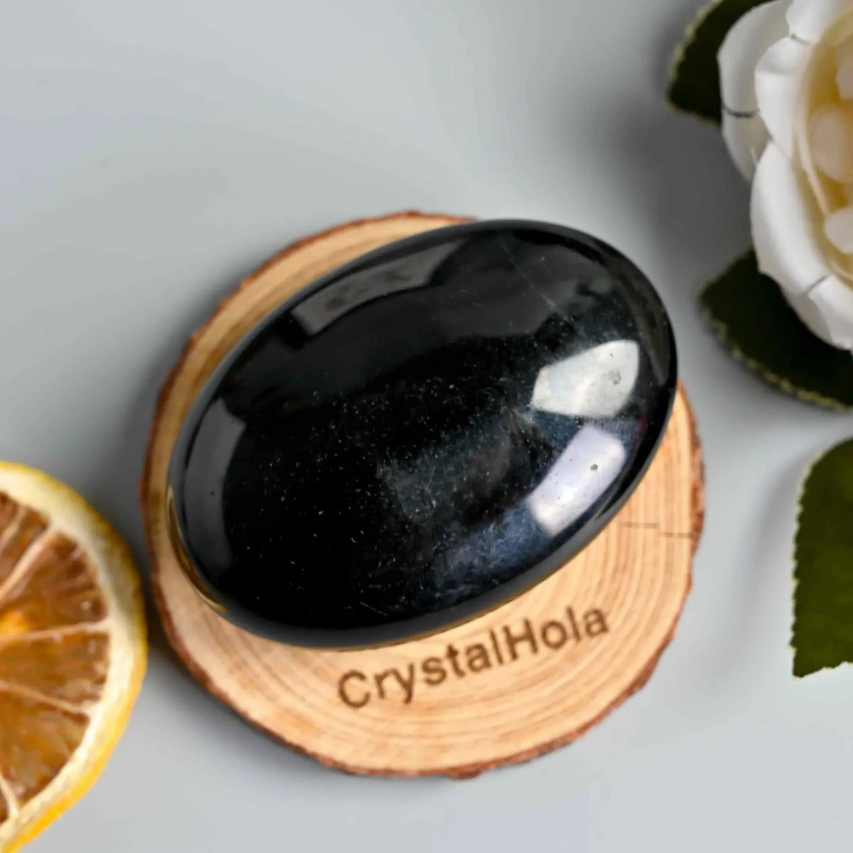 Black Obsidian Palm|CrystalHola