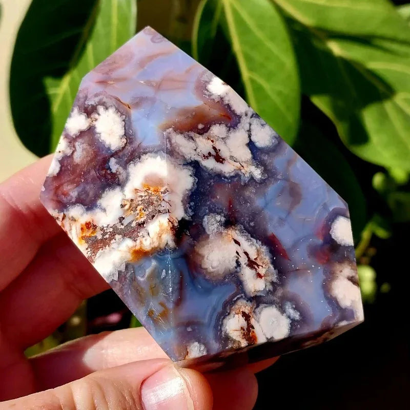 Blue Flower Agate Freeform - CrystalHola