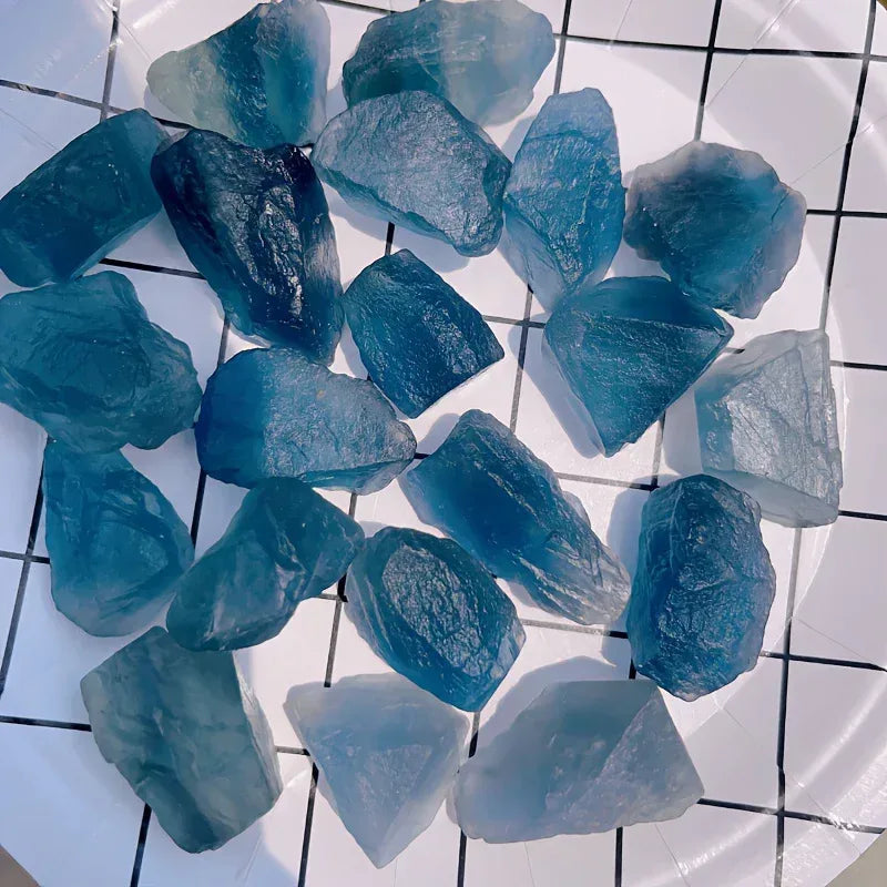 Blue Fluorite Raw Stone|CrystalHola
