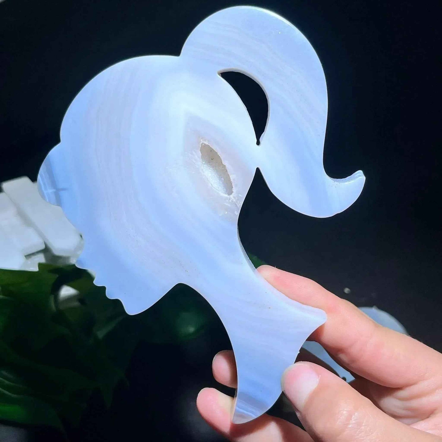 Blue Lace Agate Barbie Carving