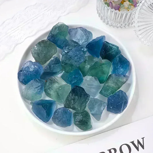 Blue Fluorite Raw Stone - CrystalHola