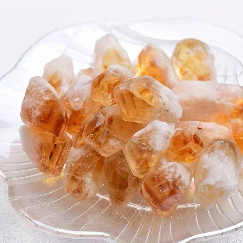 25-200g Citrine Cluster Flower|CrystalHola
