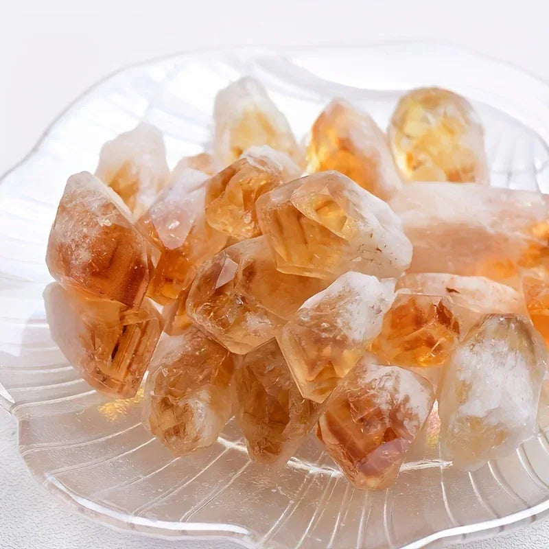 25-200g Citrine Cluster Flower|CrystalHola