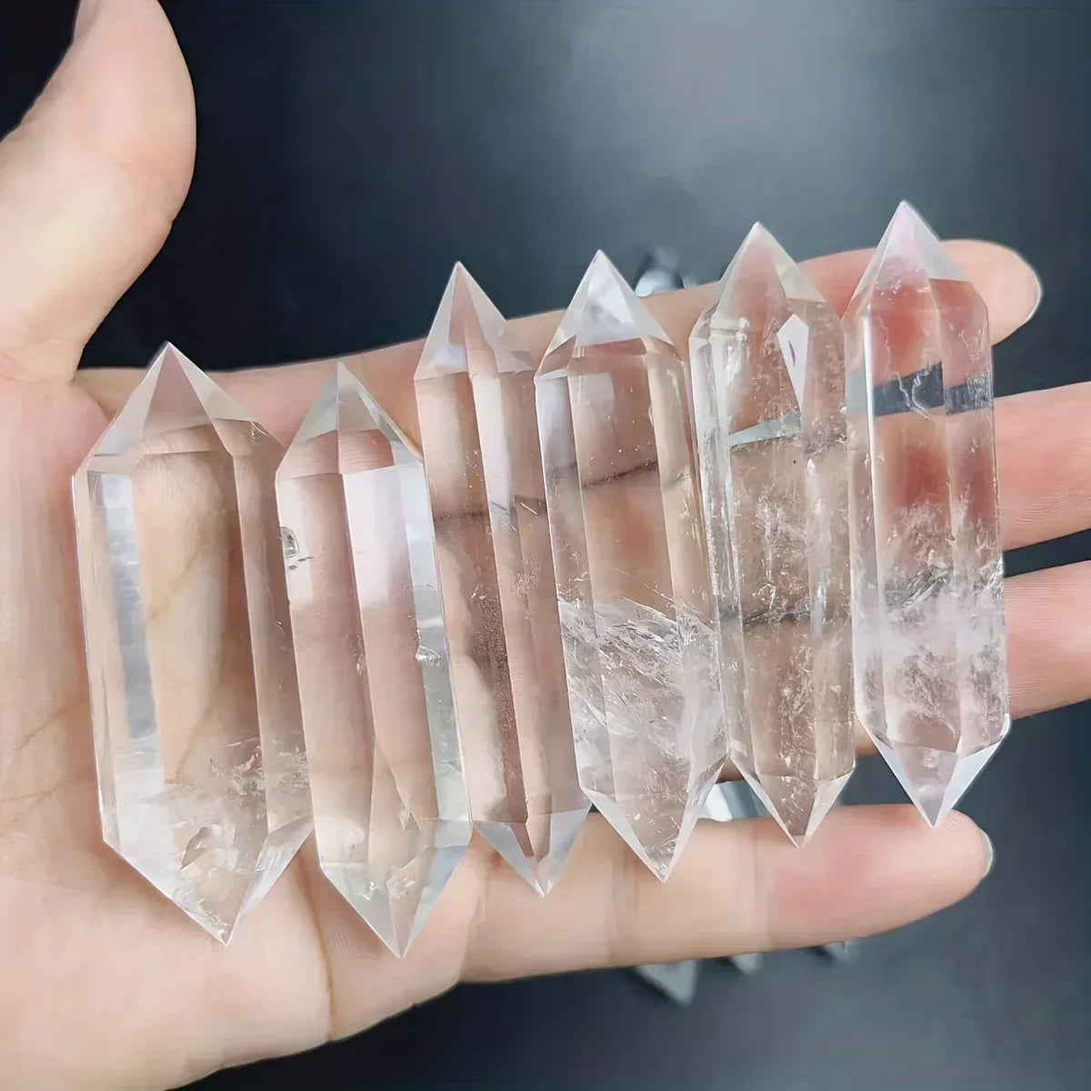 Clear Quartz Double Tower