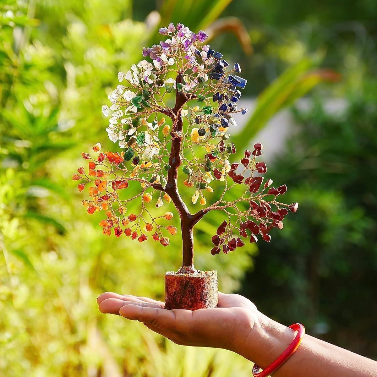 15-30cm Crystal Tree with Colorful Crystal Gravel Base|CrystalHola