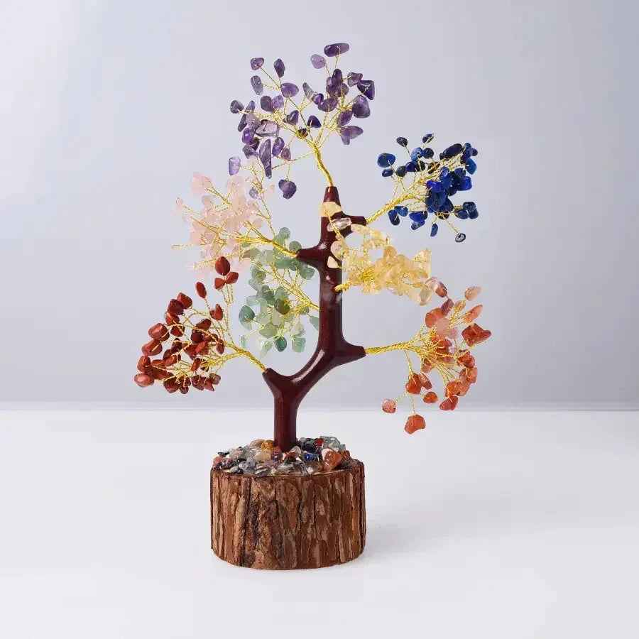 15-30cm Crystal Tree with Colorful Crystal Gravel Base|CrystalHola