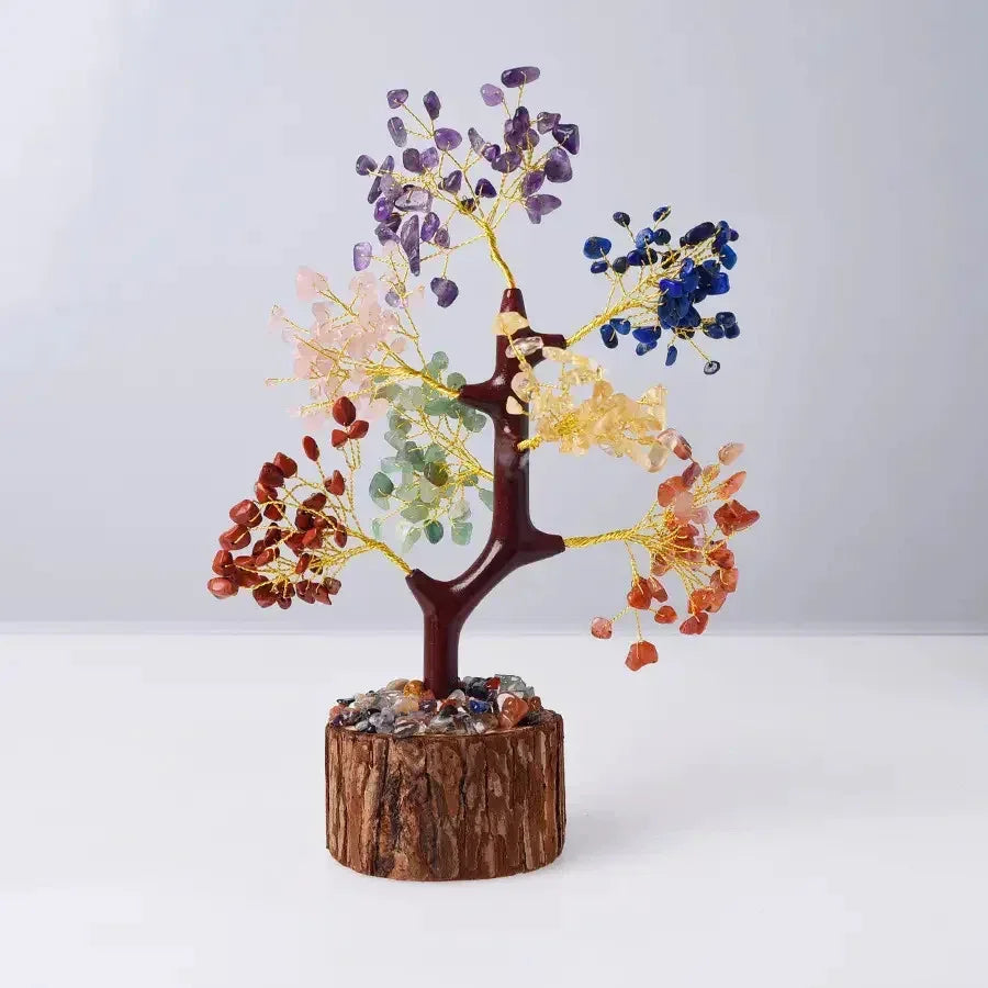 15-30cm Crystal Tree with Colorful Crystal Gravel Base|CrystalHola