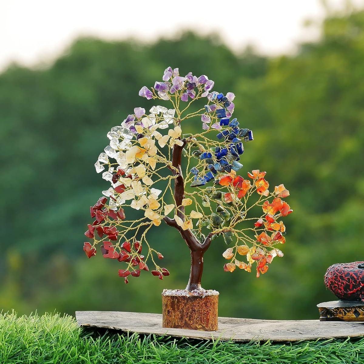 15-30cm Crystal Tree with Colorful Crystal Gravel Base|CrystalHola