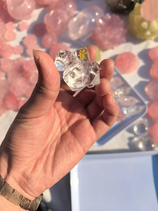 Crystal Horse Carving Via Money