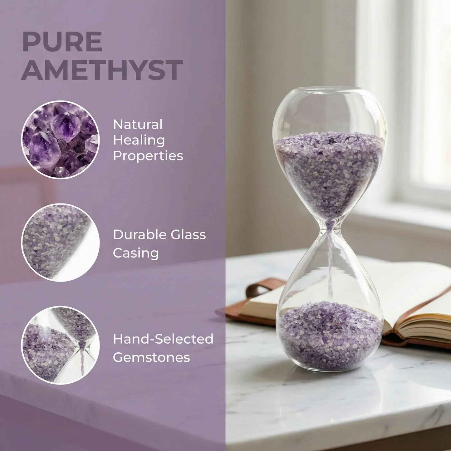 Crystal hourglass