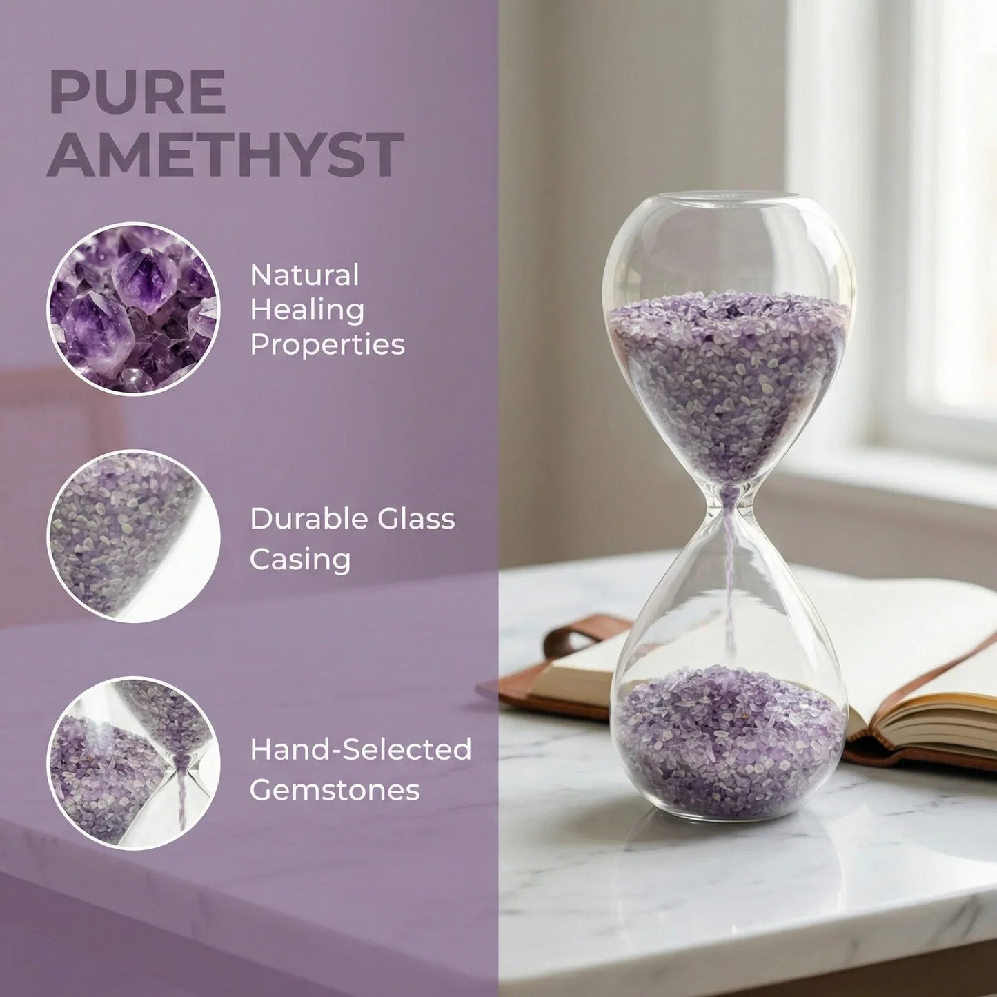 Crystal hourglass