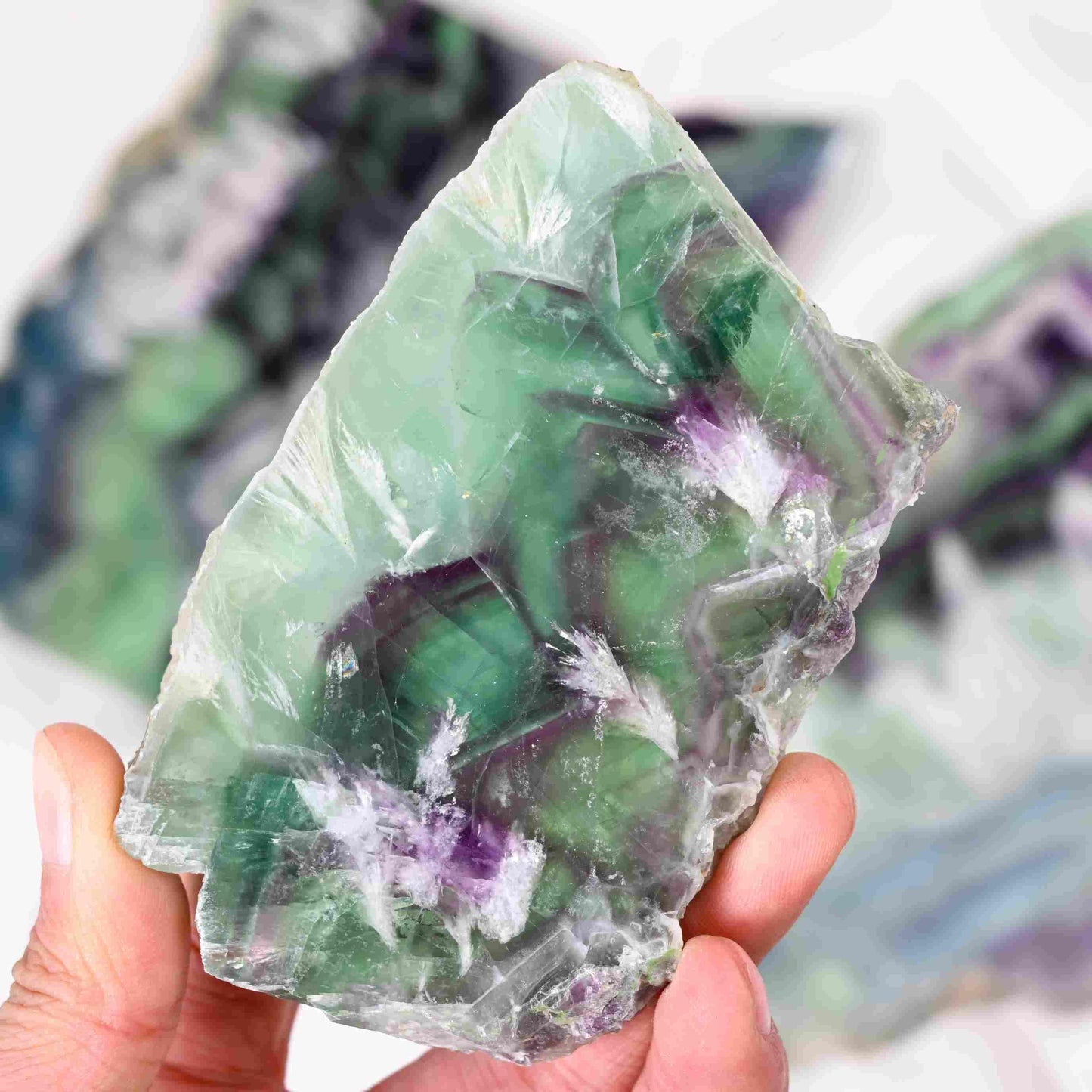 Feather Fluorite Slab - CrystalHola